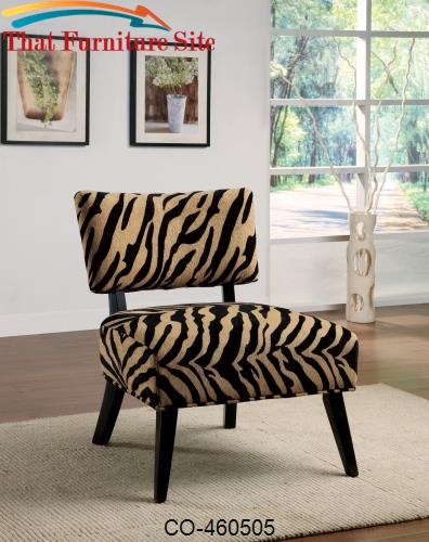 Zebra Print Accent Chair by Coaster Furniture  | Austin