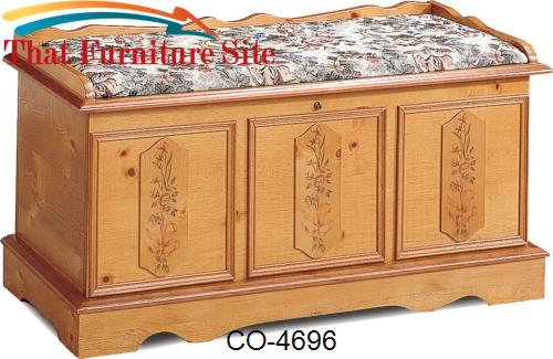 Cedar Chests Pine Cedar Chest with Padded Seat by Coaster Furniture  |
