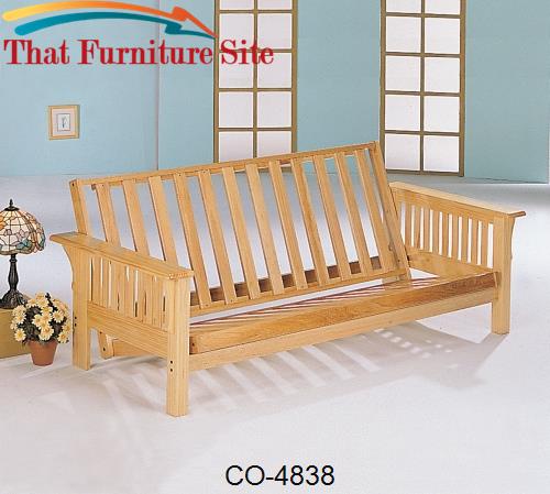 Futons Casual Futon Frame with Slat Side Detail by Coaster Furniture  