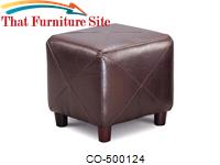 Ottomans Contemporary Faux Leather Cube Ottoman by Coaster Furniture 