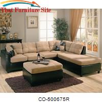 Harlow Contemporary Two Tone Sectional Sofa by Coaster Furniture 