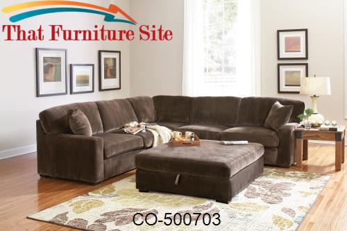 Luka CB Casual L-Shaped Sectional with Track Arms by Coaster Furniture