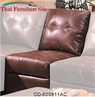Samuel  Dark Brown Armless Chair by Coaster Furniture 