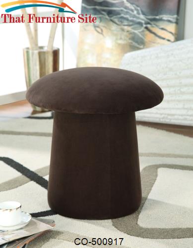 Ottomans Mushroom Shaped Ottoman with Swivel Seat by Coaster Furniture