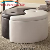 Ottomans Ying-Yang Storage Ottoman Furniture Piece with Contemporary Style by Coaster Furniture 