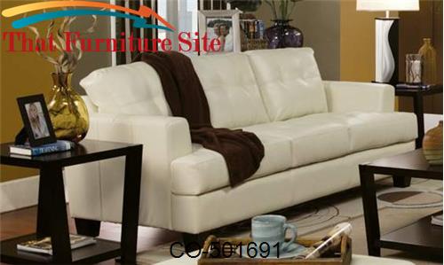 Samuel Contemporary Leather Sofa by Coaster Furniture  | Austin