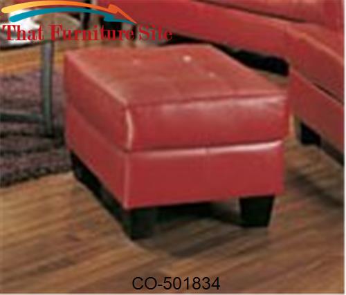 Samuel Red Ottoman by Coaster Furniture  | Austin