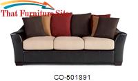 Lily Contemporary Sofa with Loose Pillow Back in Assorted Colors by Coaster Furniture 
