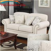 Norah Traditional Loveseat with Antique Inspired Detail by Coaster Furniture 