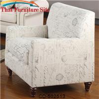 Norah Accent Arm Chair with French Script Pattern by Coaster Furniture 
