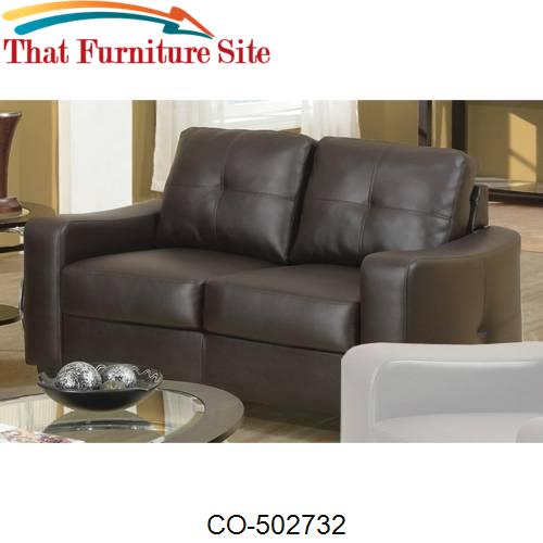 Jasmine 50271 Leather Love Seat by Coaster Furniture  | Austin