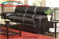 Fenmore Casual Split Back Leather-Like Sofa by Coaster Furniture 