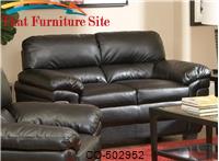 Fenmore Casual Ultra Plush Faux Leather Love Seat by Coaster Furniture 