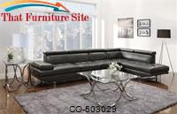 Piper Sectional Sofa - Charcoal by Coaster Furniture 
