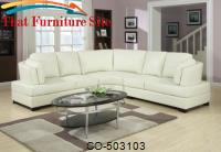 Landen Contemporary Curved Leather Sectional by Coaster Furniture 