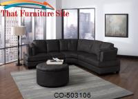 Landen BL Contemporary Curved Leather Sectional by Coaster Furniture 