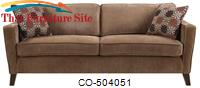Marya Contemporary Track Arm Sofa with Accent Pillows by Coaster Furniture 