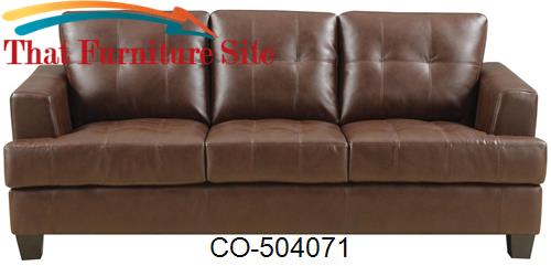 Samuel Stationary Sofa w/ Attached Seat Cushions by Coaster Furniture 