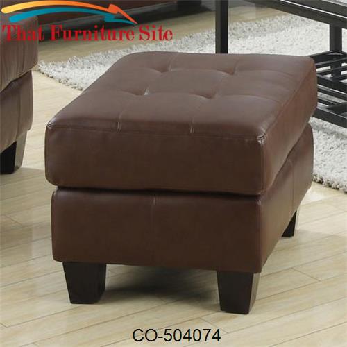 Samuel Chair Ottoman w/ Cushioned Top by Coaster Furniture  | Austin