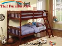 Corinth Twin Bunk Bed with Ladder by Coaster Furniture 