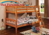 Corinth Twin Bunk Bed with Ladder by Coaster Furniture 