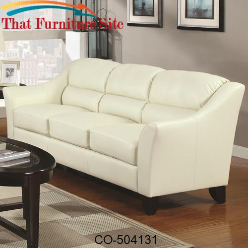 Brooklyn Casual Contemporary Three Seat Sofa by Coaster Furniture  | A