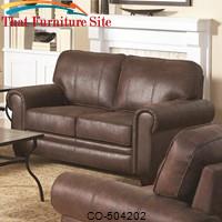 Bentley Rustic Styled Loveseat with Microfiber Upholstery by Coaster Furniture 