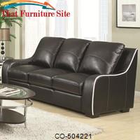 Myles Bonded Leather Sofa by Coaster Furniture 