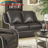 Myles Bonded Leather Loveseat by Coaster Furniture 