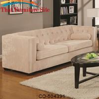 Alexis Transitional Chesterfield Sofa with Track Arms by Coaster Furniture 