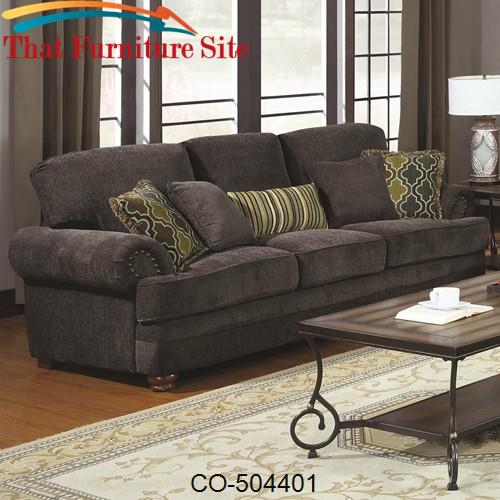 Colton Traditional Sofa with Elegant Design Style by Coaster Furniture