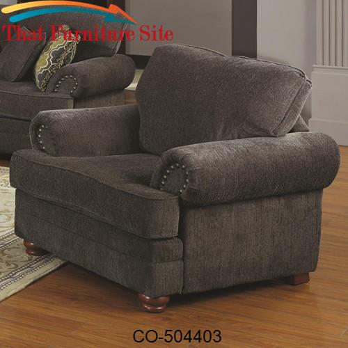 Colton Traditional Styled Living Room Chair with Comfortable Cushions 