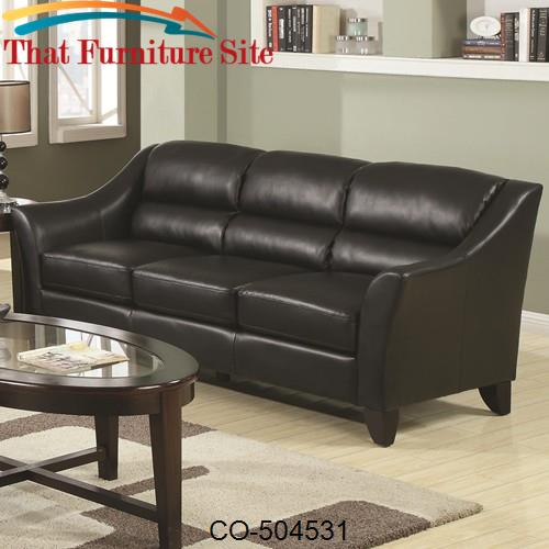 Brooklyn BL Casual Contemporary Three Seat Sofa by Coaster Furniture  