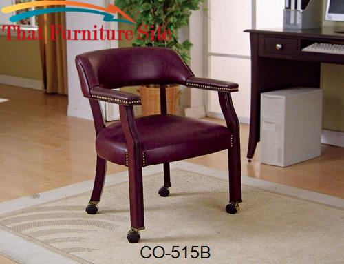 Office Chairs Traditional Upholstered Side Chair with Nailhead Trim by