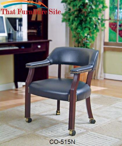 Navy Nailhead Trim Office Chair by Coaster Furniture  | Austin