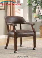 Office Chairs Traditional Vinyl Office Side Chair with Nailhead Trim by Coaster Furniture 