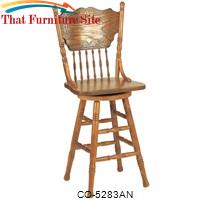Mackinaw 24&quot; Victorian Press Back Bar Stool by Coaster Furniture 