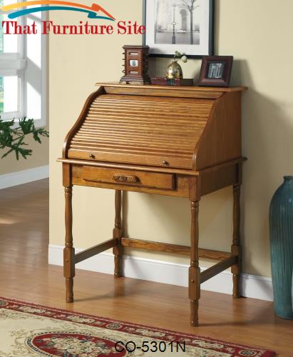 Palmetto Small Roll Top Secretary Desk by Coaster Furniture  | Austin