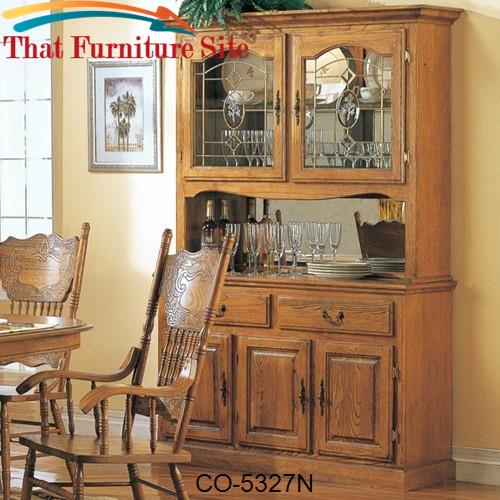 Mackinaw Traditional Buffet and Hutch by Coaster Furniture  | Austin