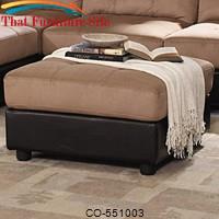 Claude Contemporary Two Tone Ottoman by Coaster Furniture 