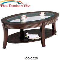 Simpson Coffee Table with Glass Top by Coaster Furniture 