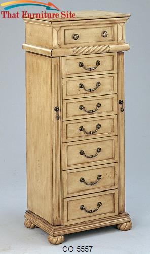 Jewelry Armoires Jewelry Armoire in a Light Green Tint Finish by Coast