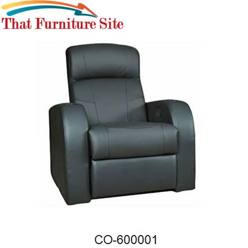 Cyrus Black Leather Motion Recliner by Coaster Furniture  | Austin