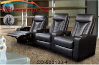 Pavillion 4 Seater Home Theater Black by Coaster Furniture 