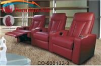 Pavillion 3-Seater Leather Theater Seating Red by Coaster Furniture 