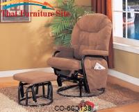 Recliners with Ottomans Deluxe Swivel Glider with Matching Ottoman by Coaster Furniture 