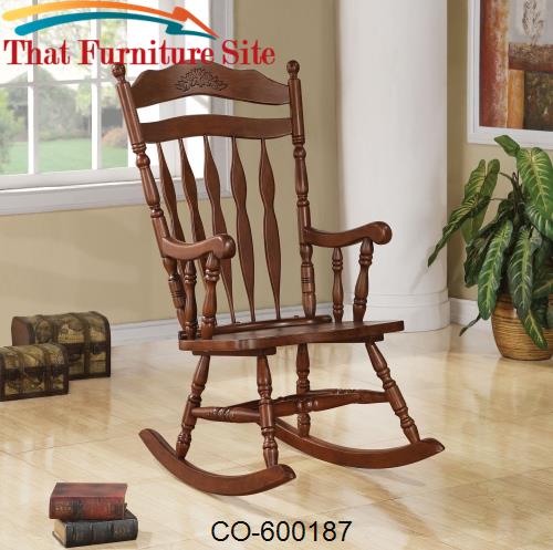 Rockers Traditional Country Wood Rocker by Coaster Furniture  | Austin