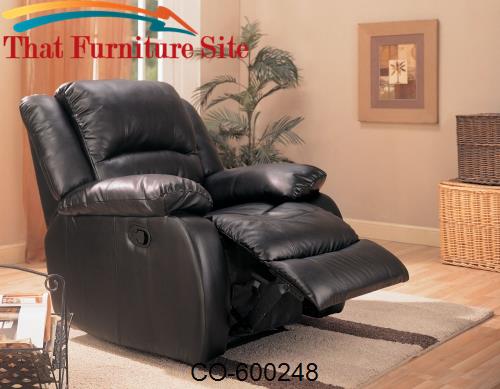 Recliners Upholstered Rocker Recliner by Coaster Furniture  | Austin