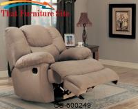 Recliners Padded Microfiber Rocker Recliner by Coaster Furniture 