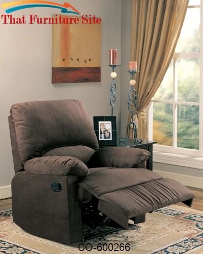 Recliners Casual Microfiber Recliner by Coaster Furniture  | Austin